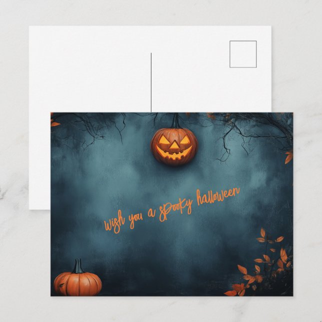 Cartão Postal Spooky Halloween (Frente/Verso)