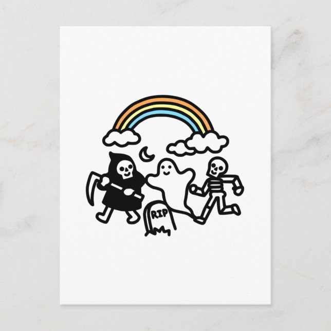 Cartão Postal Spooky Pals (Frente)