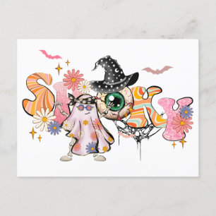 Cartão Postal Spooky Retro Halloween