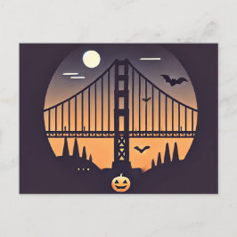 Cartão Postal Spooky San Francisco Halloween, Porta do Ouro