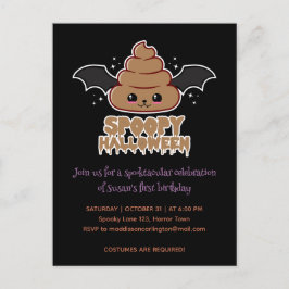 Cartão Postal Spoopy Halloween Kawaii Aniversário