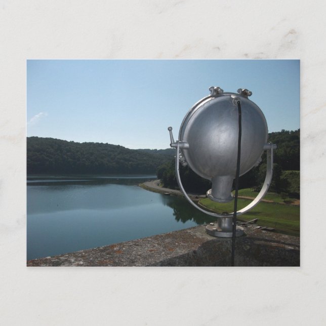 Cartão Postal Spotlight, Sutton Dam, Lago Sutton, Virgínia Ocide (Frente)