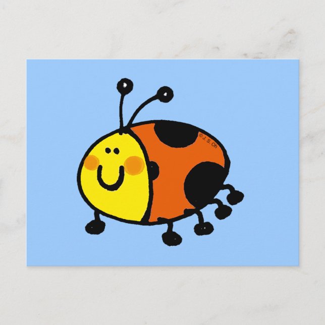Cartão Postal Spotty ladybug (Frente)
