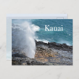 Cartão Postal Spouting Horn em Kauai, Havaí
