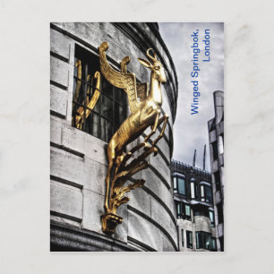 Cartão Postal Springbok Winged de Londres