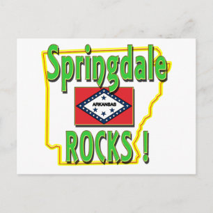 Cartão Postal Springdale Rocks! (verde)