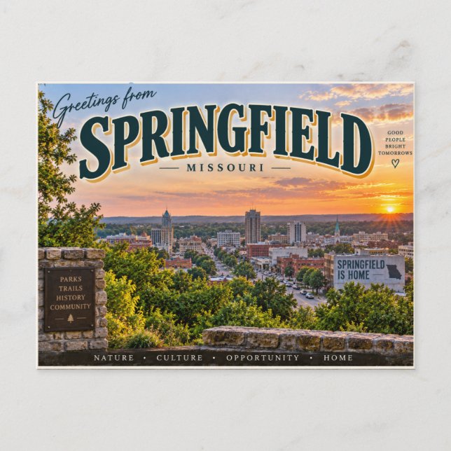 Cartão Postal Springfield Missouri (Frente)