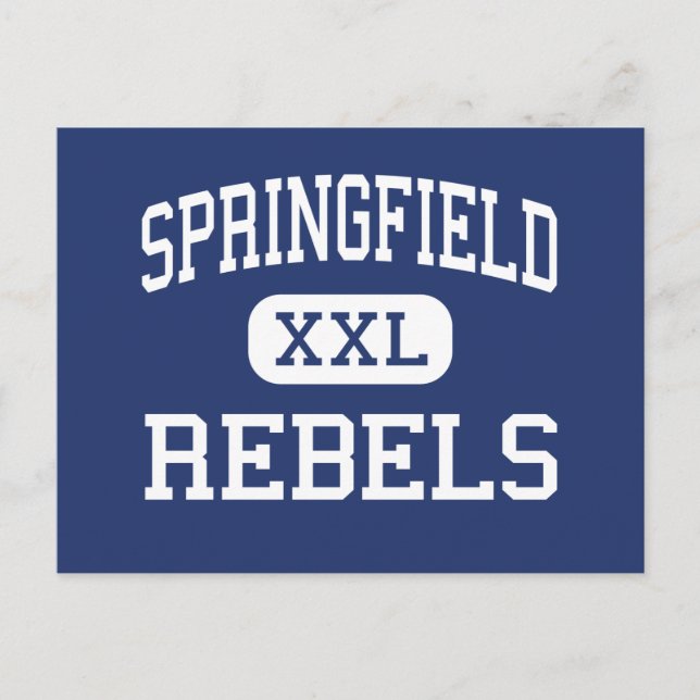 Cartão Postal Springfield Rebels no centro de Springfield, Orego (Frente)