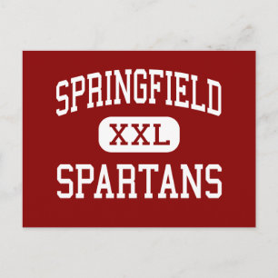 Cartão Postal Springfield - Spartans - Segundo grau - Akron Ohio