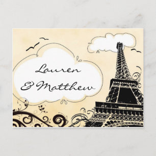 Cartão Postal Springtime na Torre Eiffel de Paris