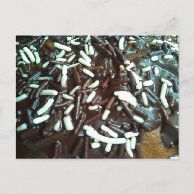 Cartão Postal Sprinkles de chocolate (Frente)
