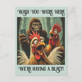 Cartão Postal “Squawk & Snapshot” Cheesy Chicken