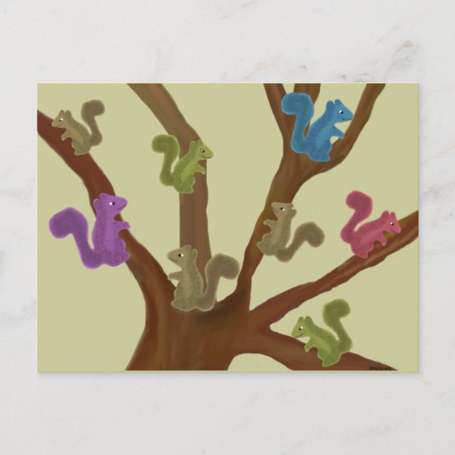 Cartão Postal Squirrel Haven (Frente)