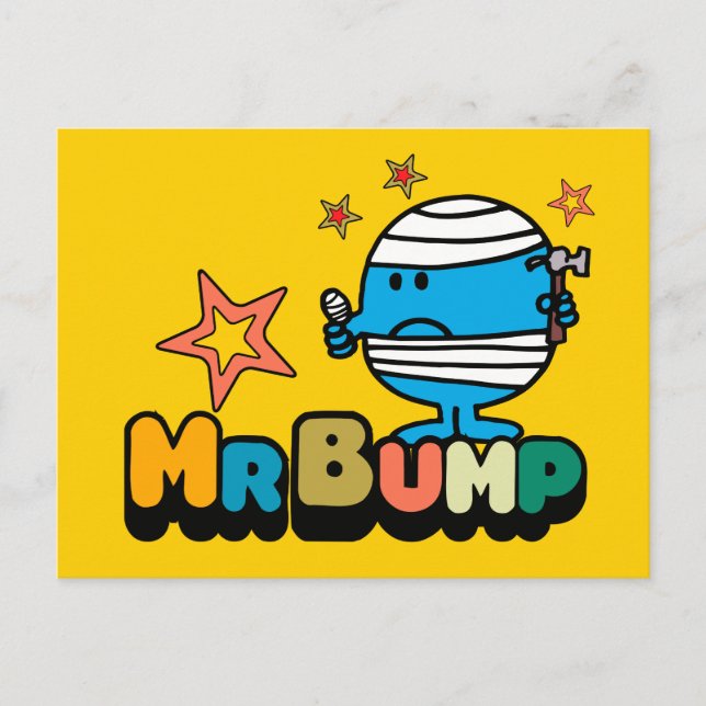 Cartão Postal Sr. Bump | Thumb e estrelas em banda (Frente)