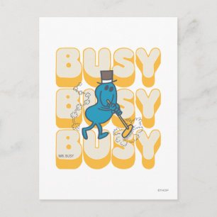 Cartão Postal Sr. Busy Varrendo Rapidamente