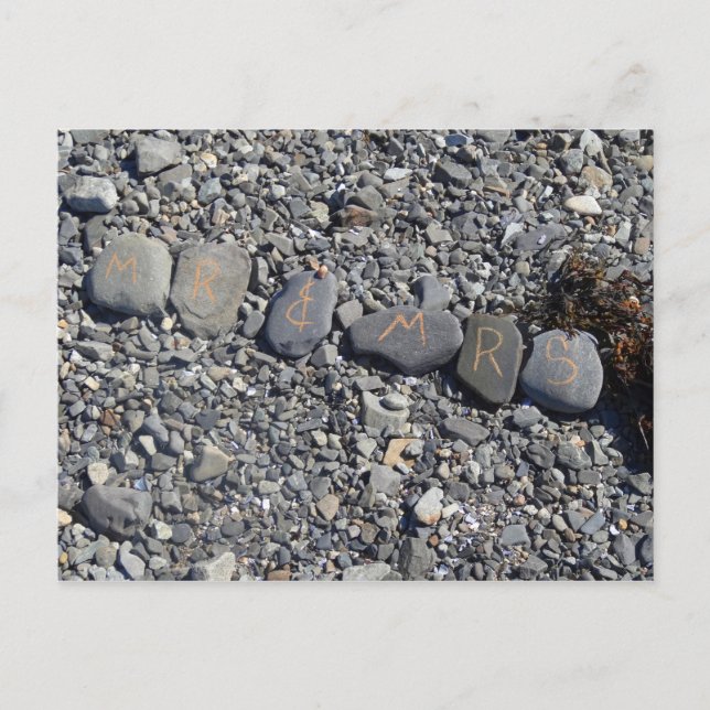 Cartão Postal Sr. e Sra. Beach Rocks no porto Bar (Frente)