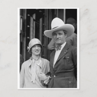 Cartão Postal Sr. e Sra. Tom Mix