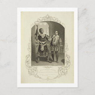 Cartão Postal Sr. G. V. Brooke as Othello e James Bennett as Ia