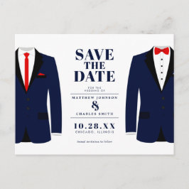 Cartão Postal Sr. marinho de casamento do & Sr. Modern Tux - Sal