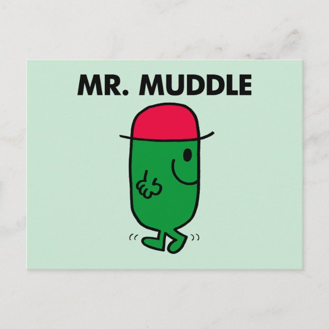 Cartão Postal Sr. Muddle | Caminhando para Trás (Frente)