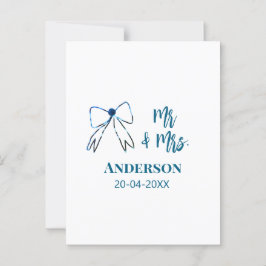 Cartão Postal Sr & Sra adicionar nome data casamento favor arco 