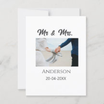 Sr & Sra adicionar sobrenome data ano lembrancinha