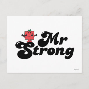 Cartão Postal Sr. Strong   Letra de peso e bolhas