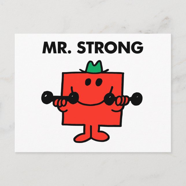 Cartão Postal Sr. Strong | Peso de elevação (Frente)