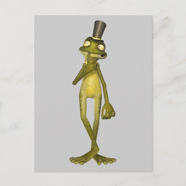 Cartão Postal Sr. Warts, Sapo de Cartoon (Frente)