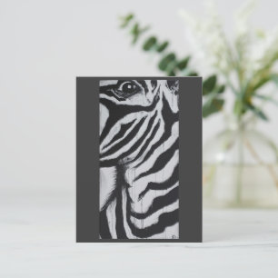 Cartão Postal Sr. Zebra Vida Selvagem Planícies Africanas Arte O