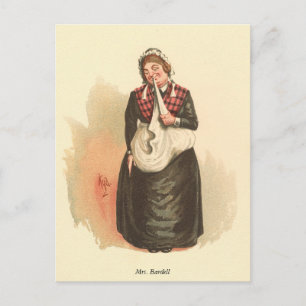 Cartão Postal Sra. Bardell por Kyd - Dickens'The Pickwick Papers