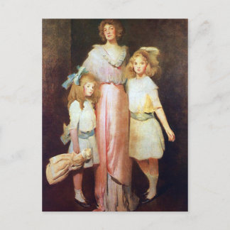 Cartão Postal Sra. Daniels com Dois Filhos