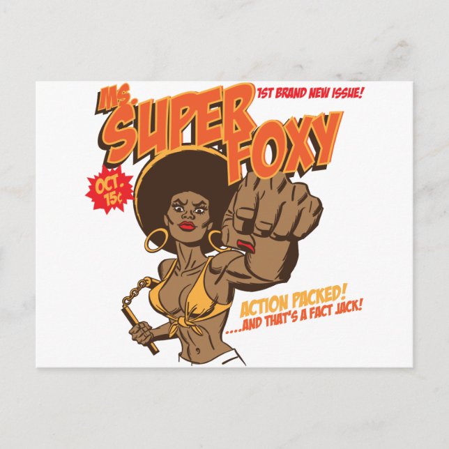 Cartão Postal Sra. Super Foxy (Frente)