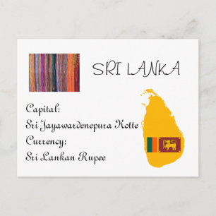 Cartão Postal Sri Lanka