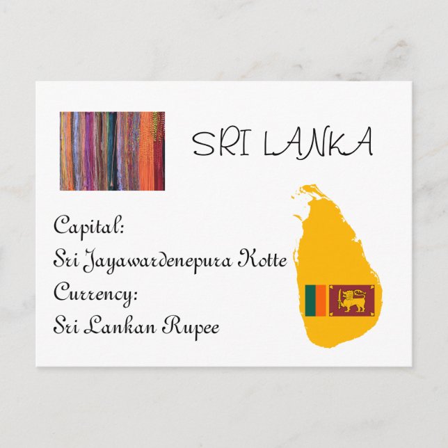 Cartão Postal Sri Lanka (Frente)