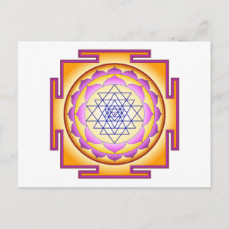 Cartão Postal Sri Yantra Chakra Shiva Shakti Navayoni Deusa 