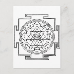 Cartão Postal Sri Yantra Mandala