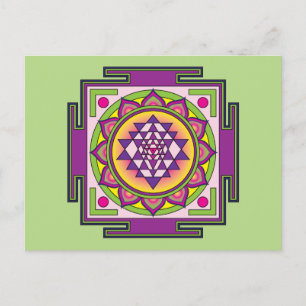 Cartão Postal Sri Yantra Mandala