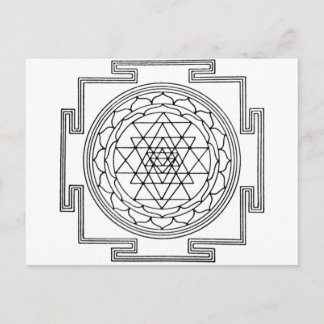 Cartão Postal Sri Yantra Mandala