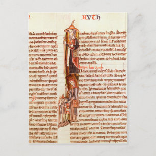 Cartão Postal Srta. 21 fol.97 Ruth e Boaz, de uma Bíblia