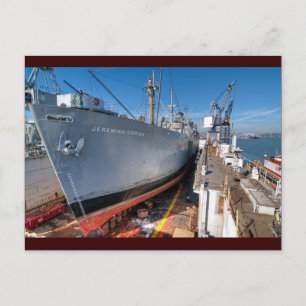 Cartão Postal SS Jeremiah O'Brien Liberty Ship em Dry Dock
