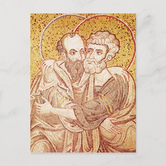 Cartão Postal SS. Peter e Paul Embracing (Frente)