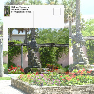Cartão Postal St Augustine FL Jardim Hispânico Fotográfico