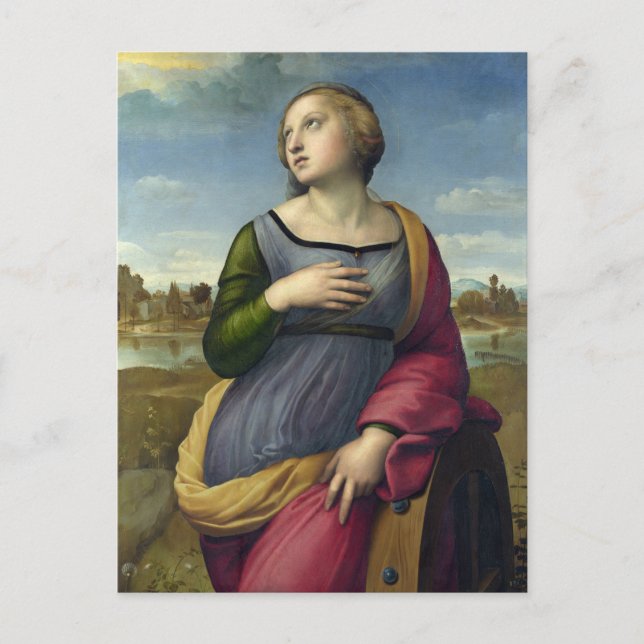 Cartão Postal St. Catherine of Alexandria by Raphael (Frente)