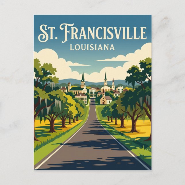Cartão Postal St. Francisville EUA (Frente)