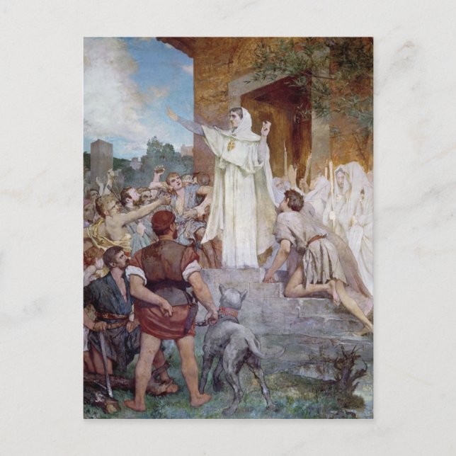 Cartão Postal St. Genevieve que acalma o Parisians (Frente)