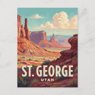 Cartão Postal St. George Utah Viagens ao Red Rock