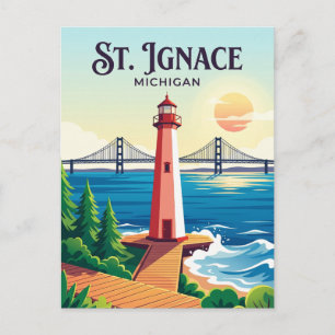 Cartão Postal St. Ignace EUA