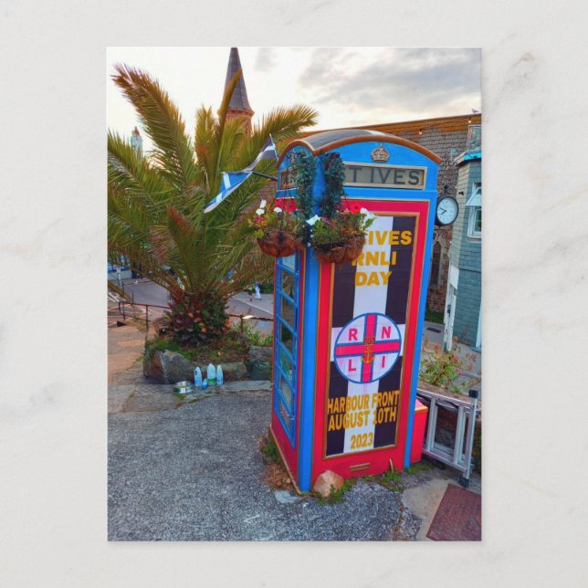 Cartão Postal St. Ives - Telephone Box - Cornwall (Frente)
