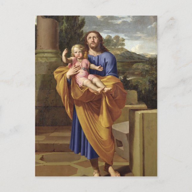 Cartão Postal St. Joseph Carrying the Infant Jesus, 1665 (Frente)